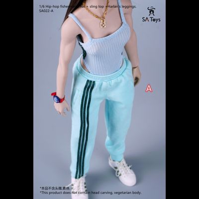 Женский спортивный костюм, набор из 3 предметов (бирюзовый) - 1/6 - Hip-hop suit (SA022A) - SA Toys
