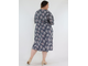 Платье для дома и отдыха расклешенного силуэта из хлопка Арт. 7858-0632 (цвет темно-синий) Размеры 62-84