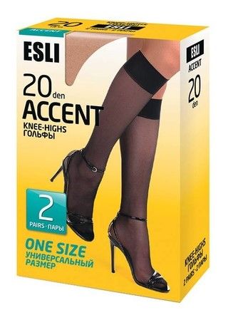 Женские гольфы Esli Accent 20 den (2-е пары)