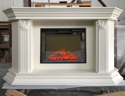 Электрокамин Барса WT с очагом Sparta 25.5 LED на производстве