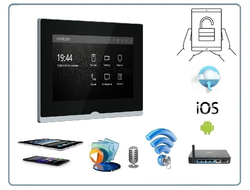 Novicam IMPULSE 7 IP WIFI BLACK - IP видеодомофон с сенсорным дисплеем 7", c переадресацией на смартфон с DVR   (Smart Life/Tuya Smart)