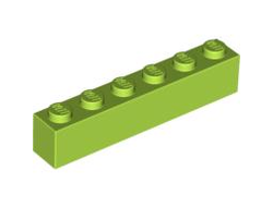 Brick 1 x 6, Lime (3009 / 4122450 / 4271446 / 4537919)