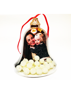 Шар елочный под полиграфическую вставку, елочные шары под вставку фото, шар елочный акриловый