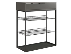 Обувница Краш Графит/Черный муар