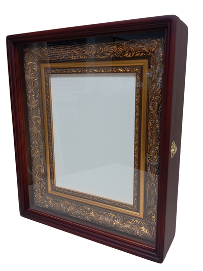 Киот "Антик" деревянный с широкой багетной рамой "под золото" для иконы формата 22х28см