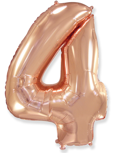 Фольгированная цифра - Розовое золото