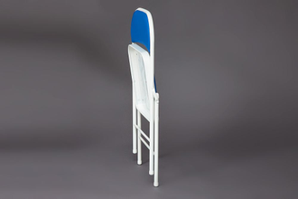 Стул складной Secret De Maison FOLDER (mod. 032) каркас: металл, сиденье/спинка: экокожа, 41*51*76см, синий