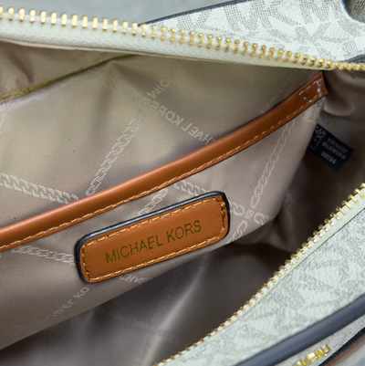 Сумка Michael Kors Kris Logo Satchel White