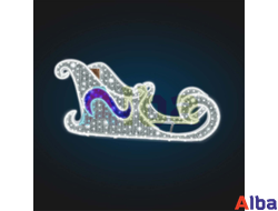 Фотозона световая Сани новогодние-2