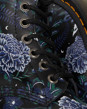 Blue floral dr martens deals
