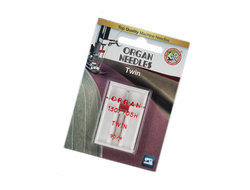 Иглы для бытовых швейных машин "ORGAN" двойная  1шт. в пенале №90/4