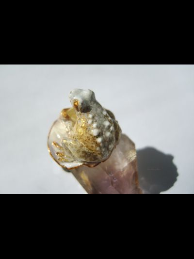 "Солнечная лягушка", фэнтезийное кольцо с кварцем