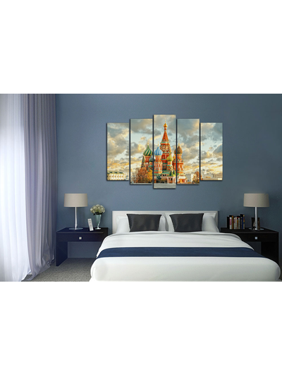 Модульная картина &quot;Храм Василия Блаженного&quot;