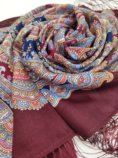 Павловопосадский платок Песенка весеннего дождя 1926-7