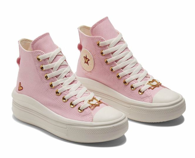 Converse All Star Move Valentines Day светло-розовые высокие