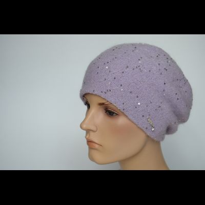 Vizio берет Италия 1042 B лиловый вязаный