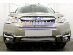 Защита радиатора Subaru Forester 2016- chrome середина PREMIUM