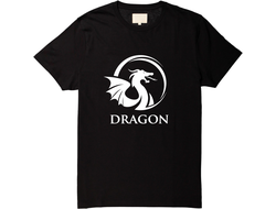 Футболка чёрная хлопковая год Дракона №7