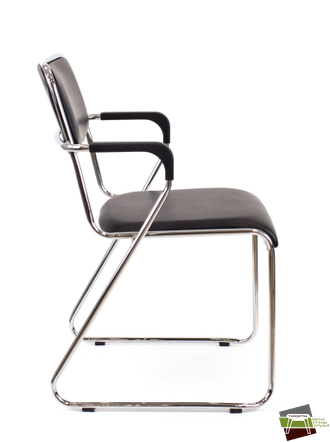 Стул Everprof Fix Plus Chrome Экокожа Черный