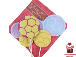 Форма для леденцов Футбольный мяч, 3 ячейки