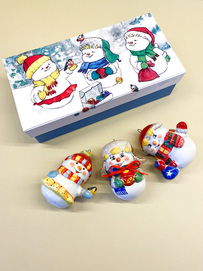 Комплект ёлочных игрушек "Снежная семейка"