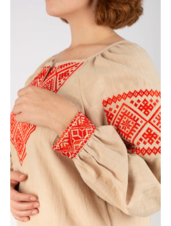 Платье славянское из крапивы  "Макошь Алатырь"