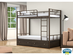 Двухъярусная кровать Валенсия Коричневый ящики венге Томск