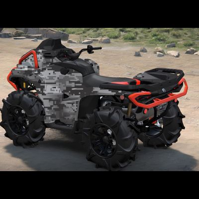 Комплект виниловых наклеек для квадроцикла BRP Outlander MAX XT-P 1000R G3 защищенные броней #10463