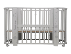 Детская кроватка 5в1 Sweet Baby Arte Серый/одуванчик