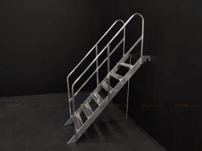 Инвентарная приставная лестница с поручнями ЛПИ-2.0