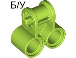 ! Б/У - Technic, Axle and Pin Connector Perpendicular Double, Lime (32291 / 4140496 / 4265694) - Б/У