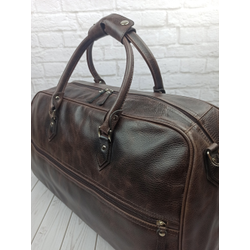 Кожаная дорожная сумка Normanno brown (арт. 4007-02)