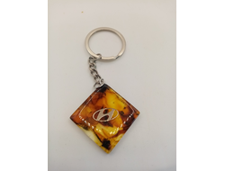 Брелок из натурального янтаря "Hyundai"