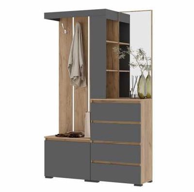 Прихожая ХЕЛЕН Дуб Крафт золотой/Графит