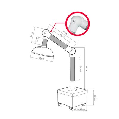 Вытяжка для кератина ЭКОВЕНТ, мобильная