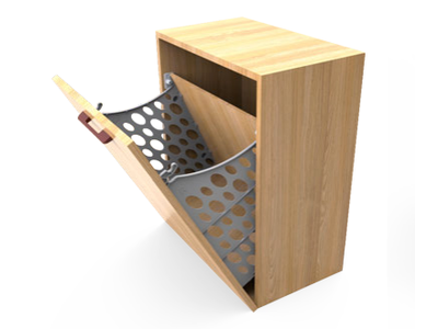 Пластиковая корзина для белья Mesan (серая)