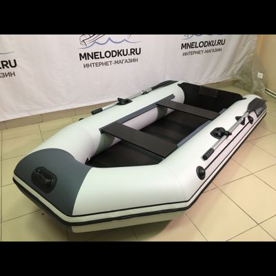 Моторная лодка Аква 2800 слань-книжка киль светло-серый графит