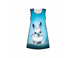 Платье 3D с полной запечаткой год Кролика №8