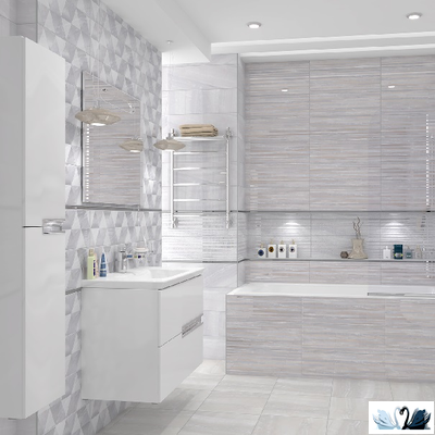 Плитка настенная Laparet Diadema белый 20 х 60 см