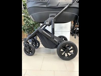 Детская коляска 3 в 1 Farfello Molly Trio Черный (Экокожа)