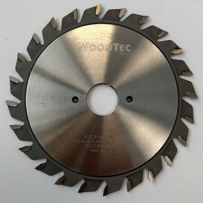 Подрезная пила для форматно-раскроечных станков Ø120 х 20 х 2,8-3,6 Z=12+12  WoodTec, от