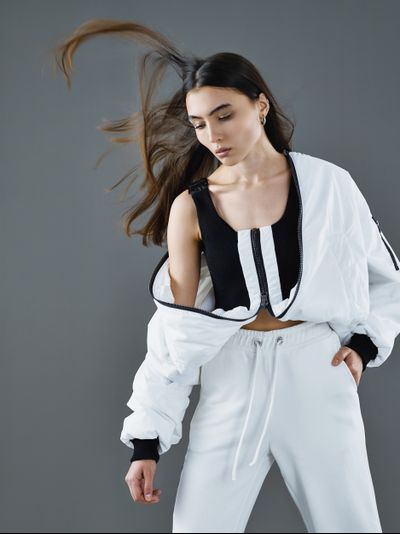 Бомбер Reverse Белый