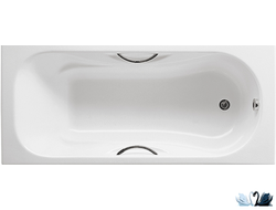 Ванна Roca Malibu 2315G000R 150 x 75 см, чугунная, прямоугольной формы, с отверстиями для ручек