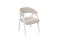 Кресло Техас 1 Белый матовый/тк. №208 Велюр Jercy cream