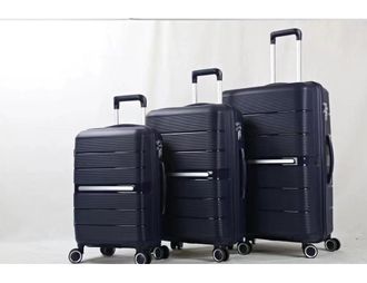 Комплект из 3х чемоданов Treepzon Evo Полипропелен S,M,L черный