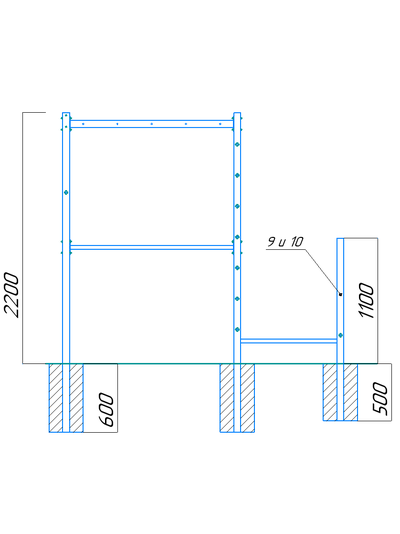 Спортивная площадка WORKOUT w08
