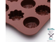 Форма для льда и кондитерских украшений «Ассорти», 22×10,5 см, 15 ячеек (d=2,7 см), цвет шоколадный