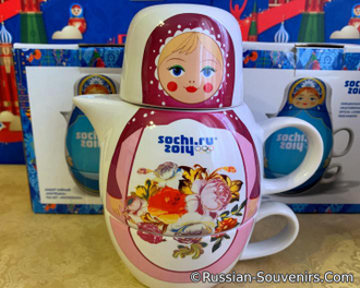 Чайный набор Sochi 2014 «Олимпийская Матрёшка» (200+380 мл)