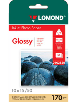 Бумага А6(100*150) Lomond 170/50 Глянцевая Односторонняя