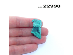 Малахит натуральный (необработанный) Заир арт.22990: 9,2г - 31*18*13мм